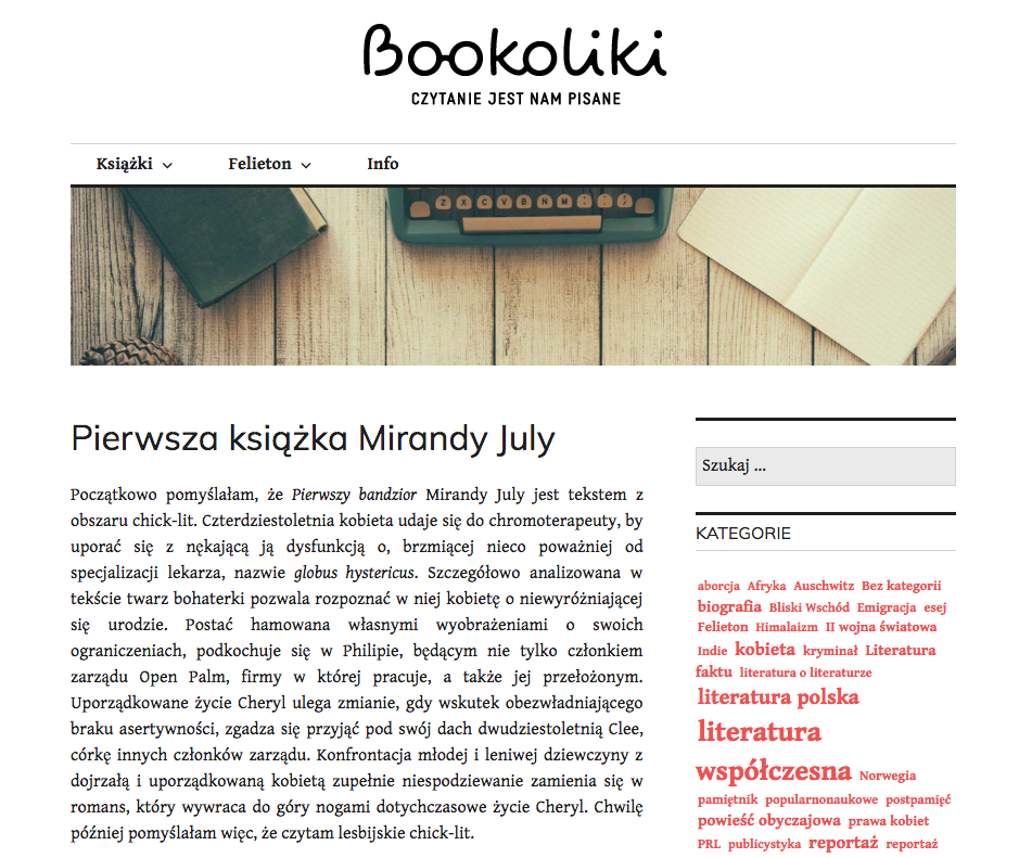 Pierwsza książka Mirandy July