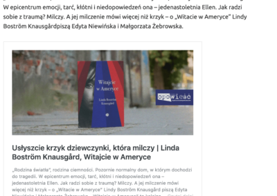 “Witajcie w Ameryce” w rankingu najlepszych książek 2020 roku według serwisu “Zupełnie inna opowieść”
