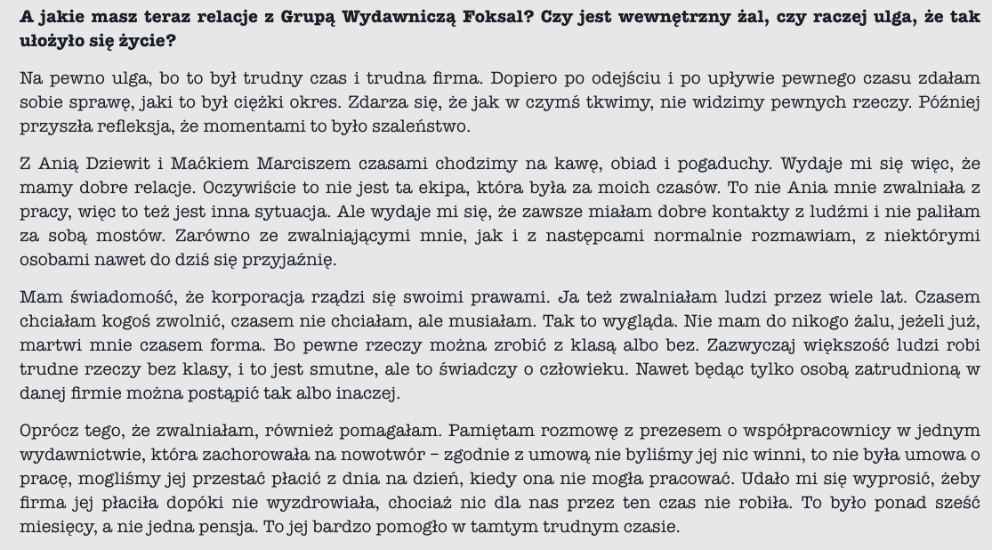 Milionowa zaliczka, niewydane książki, zmowa cenowa. Rozmowa z Anitą Musioł 9 10