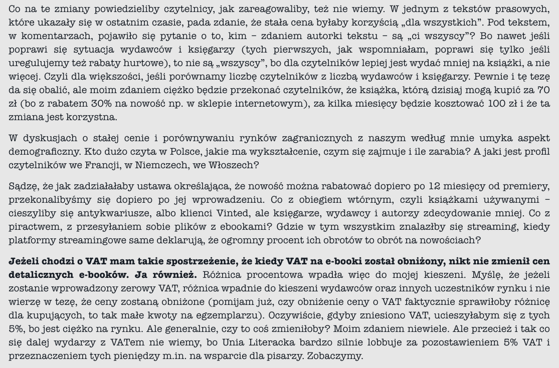 Milionowa zaliczka, niewydane książki, zmowa cenowa. Rozmowa z Anitą Musioł 12 13