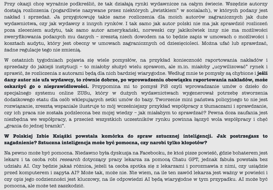 Milionowa zaliczka, niewydane książki, zmowa cenowa. Rozmowa z Anitą Musioł 16 17