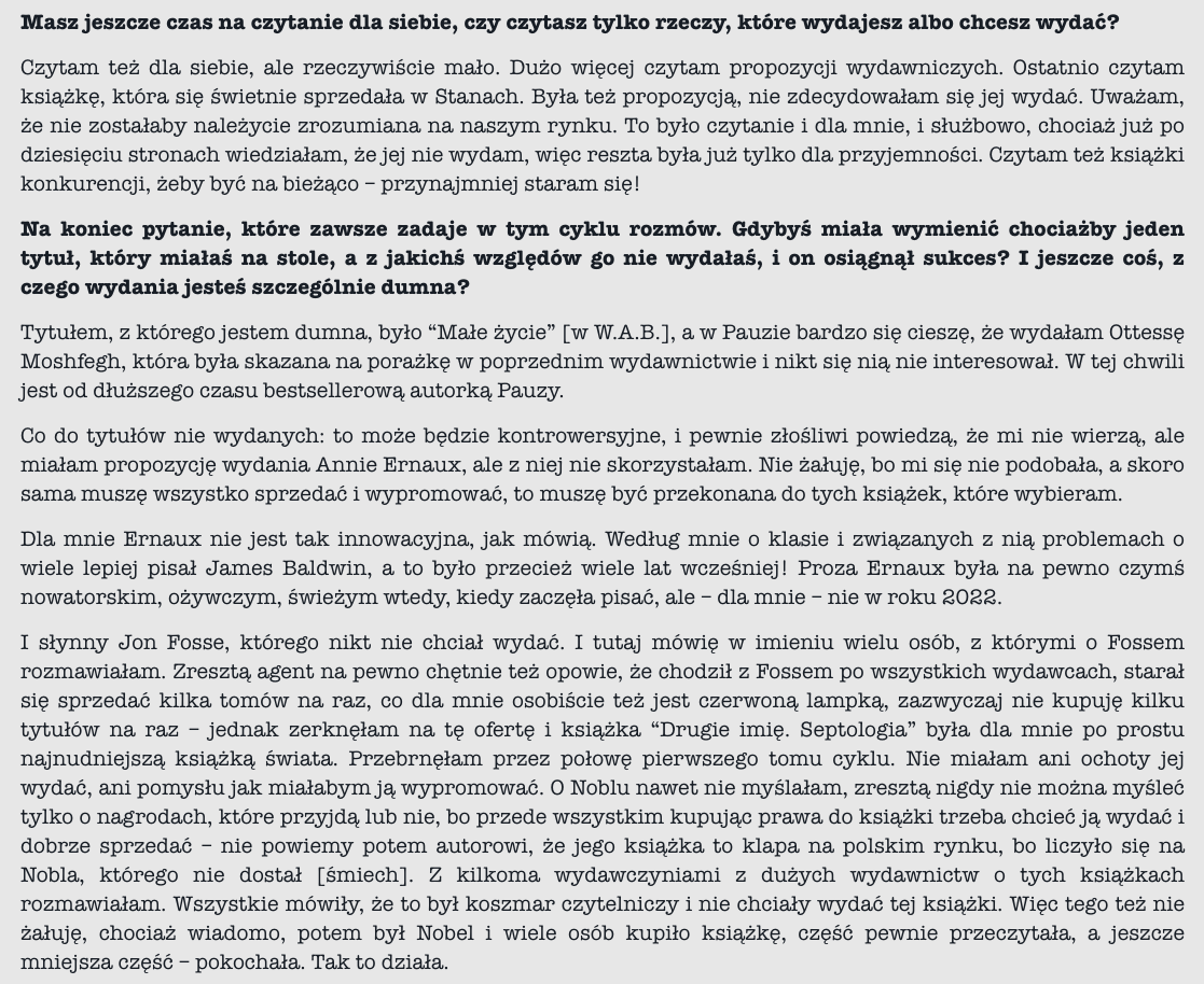 Milionowa zaliczka, niewydane książki, zmowa cenowa. Rozmowa z Anitą Musioł 22 23
