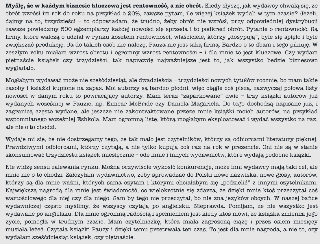 Milionowa zaliczka, niewydane książki, zmowa cenowa. Rozmowa z Anitą Musioł 3 3
