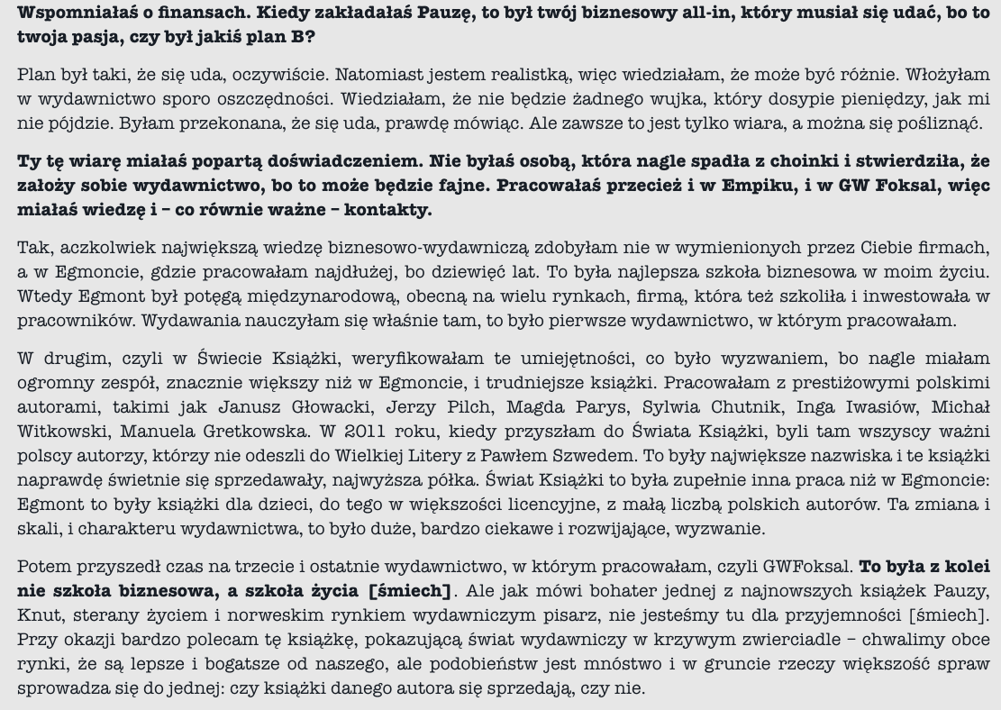 Milionowa zaliczka, niewydane książki, zmowa cenowa. Rozmowa z Anitą Musioł 4 4