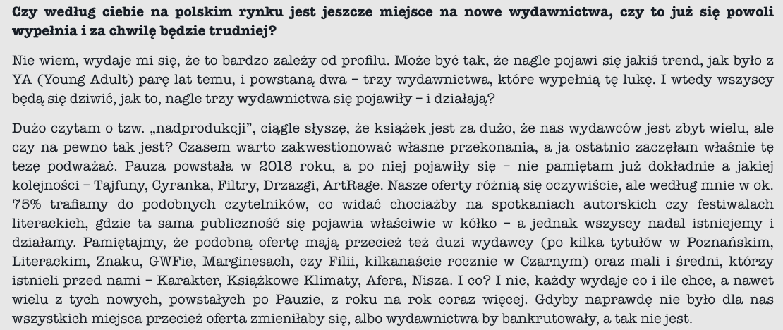 Milionowa zaliczka, niewydane książki, zmowa cenowa. Rozmowa z Anitą Musioł 5 5