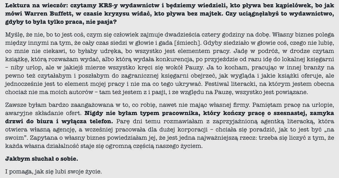 Milionowa zaliczka, niewydane książki, zmowa cenowa. Rozmowa z Anitą Musioł 7 7