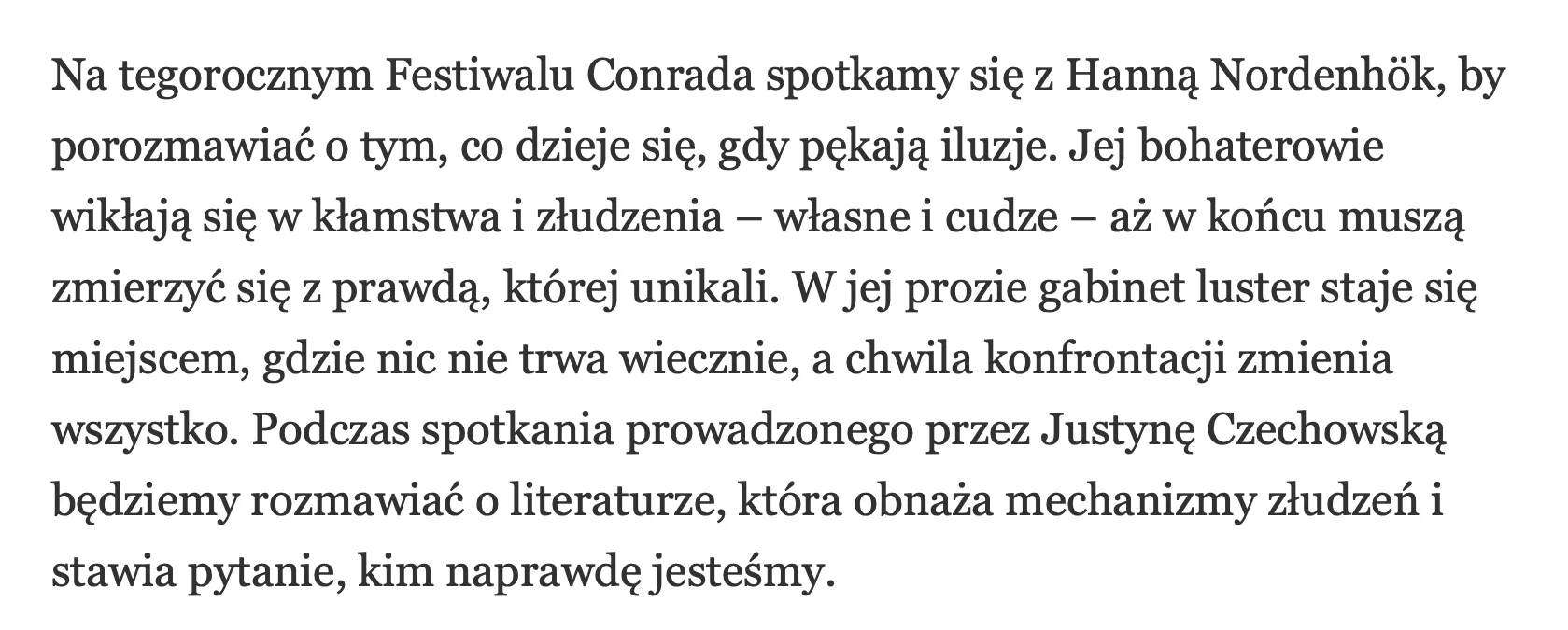 Czy w epoce „postpostprawdy" można jeszcze kłamać? Rozmowa Michała Sowińskiego ze szwedzką pisarką Hanną Nordenhök w „Tygodniku Powszechnym” 12 row 12 column 1