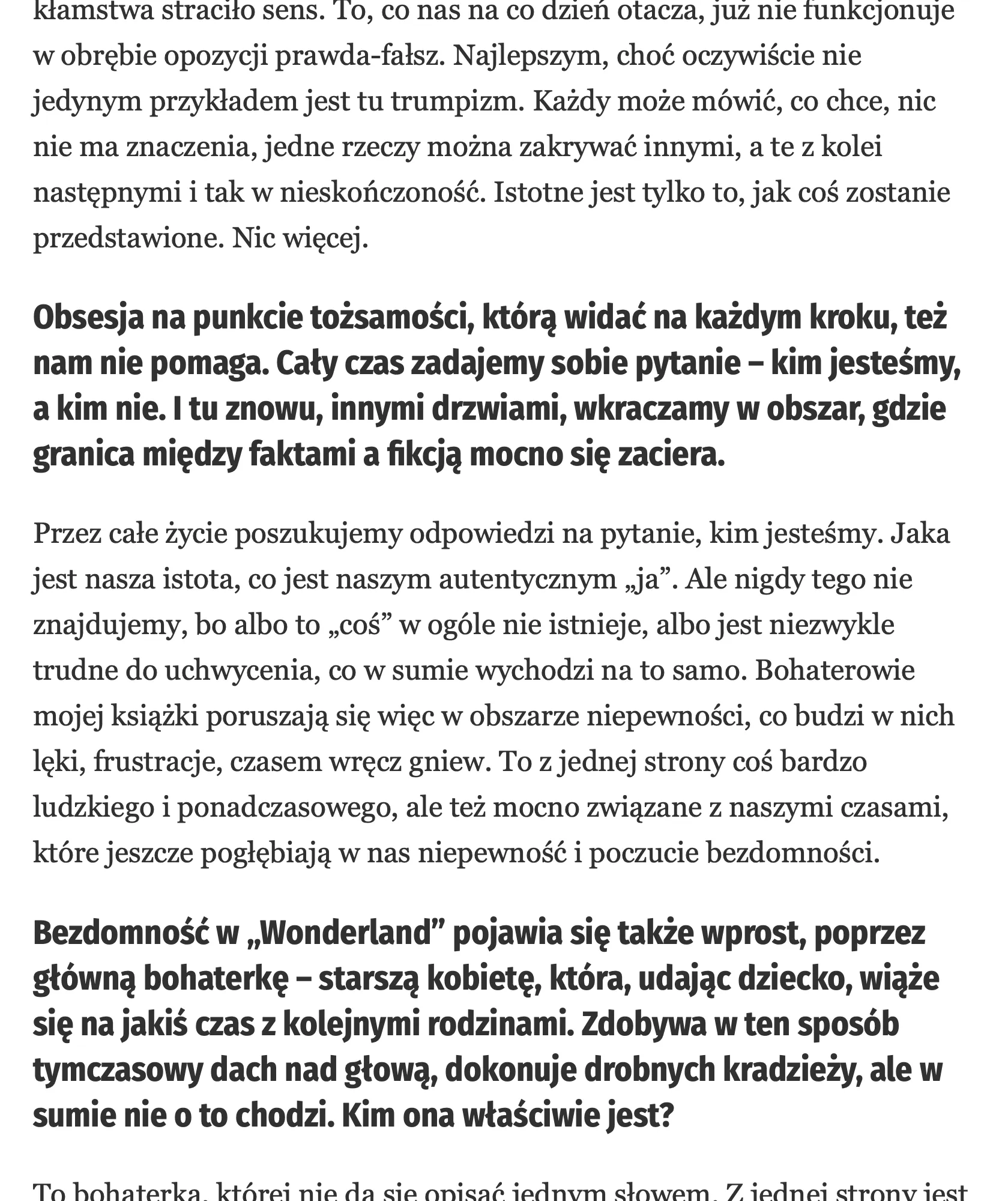 Czy w epoce „postpostprawdy" można jeszcze kłamać? Rozmowa Michała Sowińskiego ze szwedzką pisarką Hanną Nordenhök w „Tygodniku Powszechnym” 3 row 3 column 1