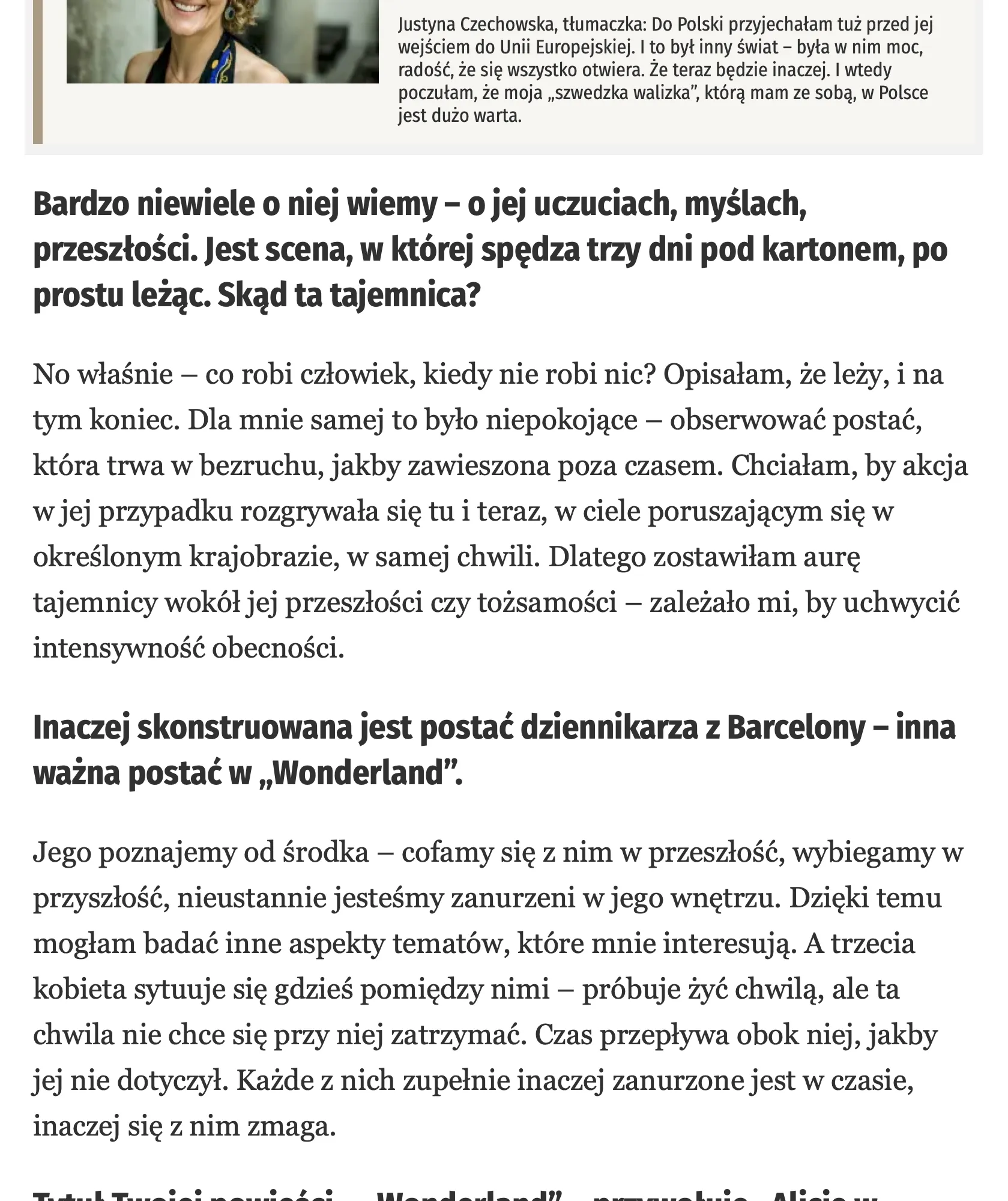 Czy w epoce „postpostprawdy" można jeszcze kłamać? Rozmowa Michała Sowińskiego ze szwedzką pisarką Hanną Nordenhök w „Tygodniku Powszechnym” 5 row 5 column 1
