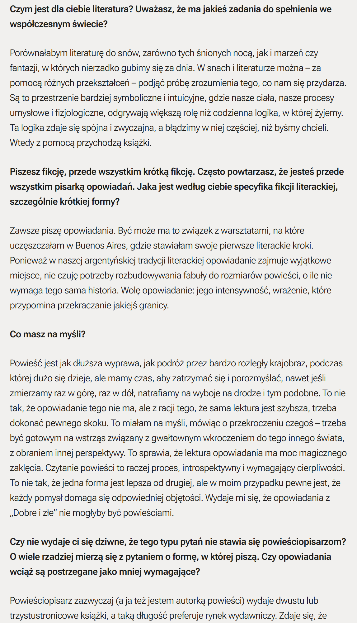 Wywiad z Samantą Schweblin w Mint Magazine 1 row 1 column 1