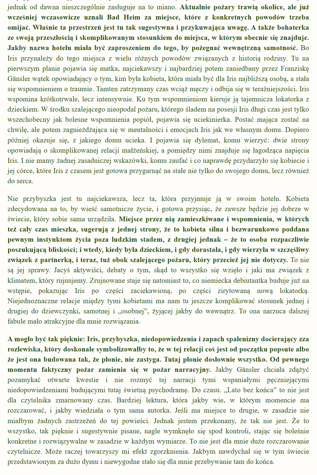 „Krytycznym okiem” o książce Franziski Gänsler „Lato bez końca” 2 row 2 column 1 1