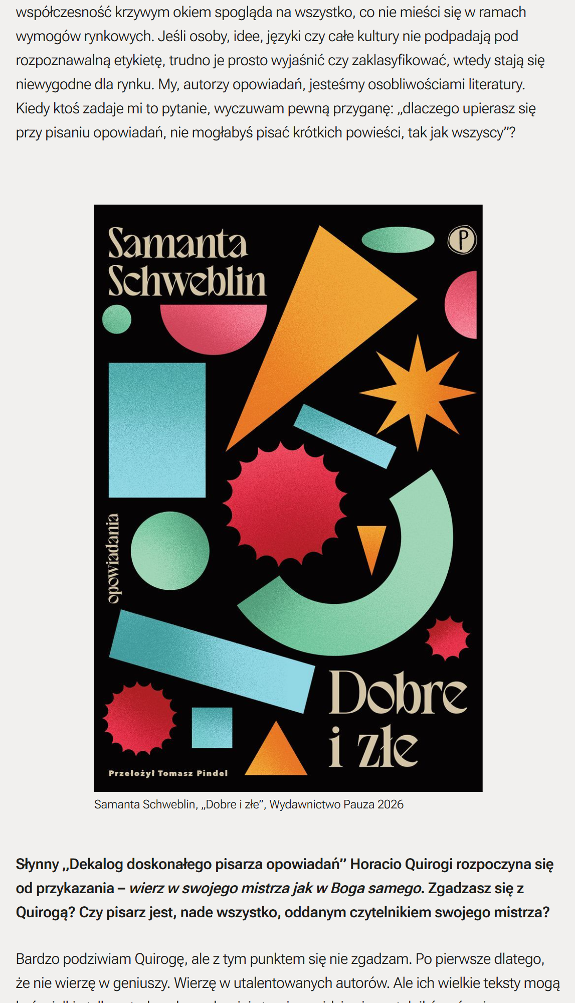 Wywiad z Samantą Schweblin w Mint Magazine 2 row 2 column 1