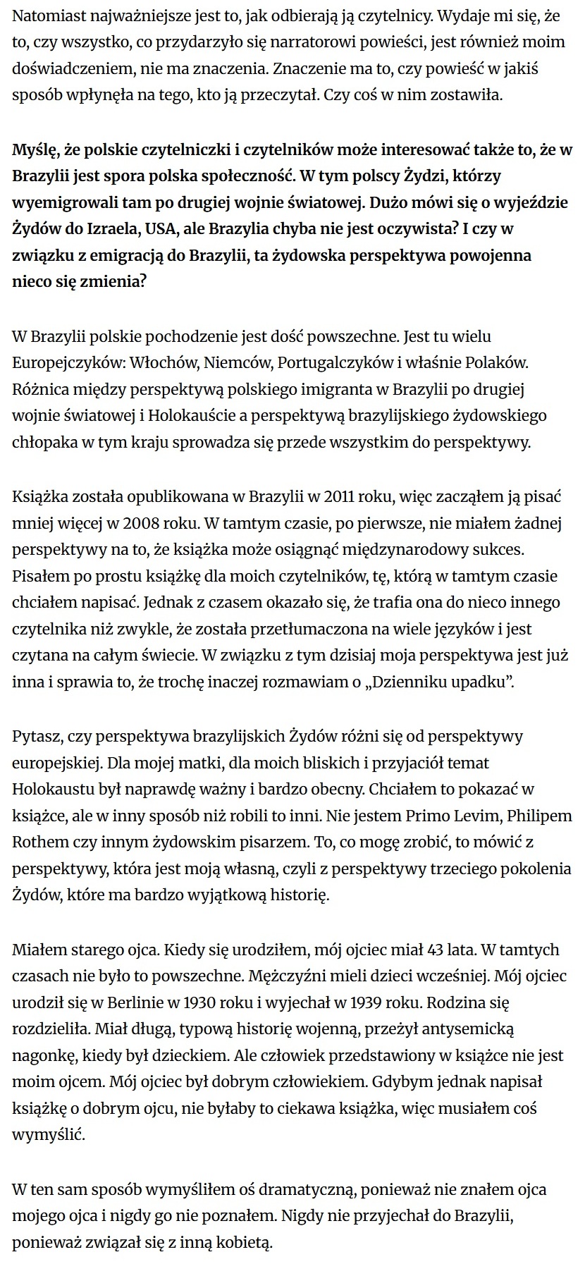 Rozmowa z Michelem Laubem, autorem „Dziennika upadku”, w „Kulturze Liberalnej” 2 2 laub