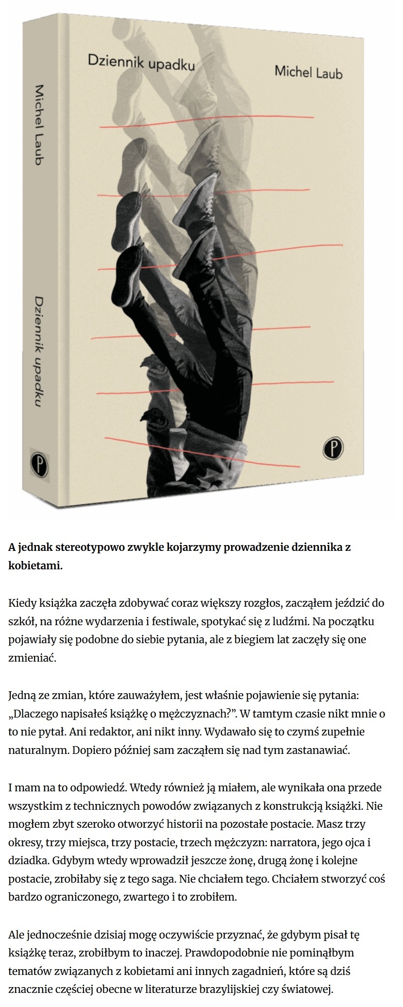 Rozmowa z Michelem Laubem, autorem „Dziennika upadku”, w „Kulturze Liberalnej” 4 4 laub