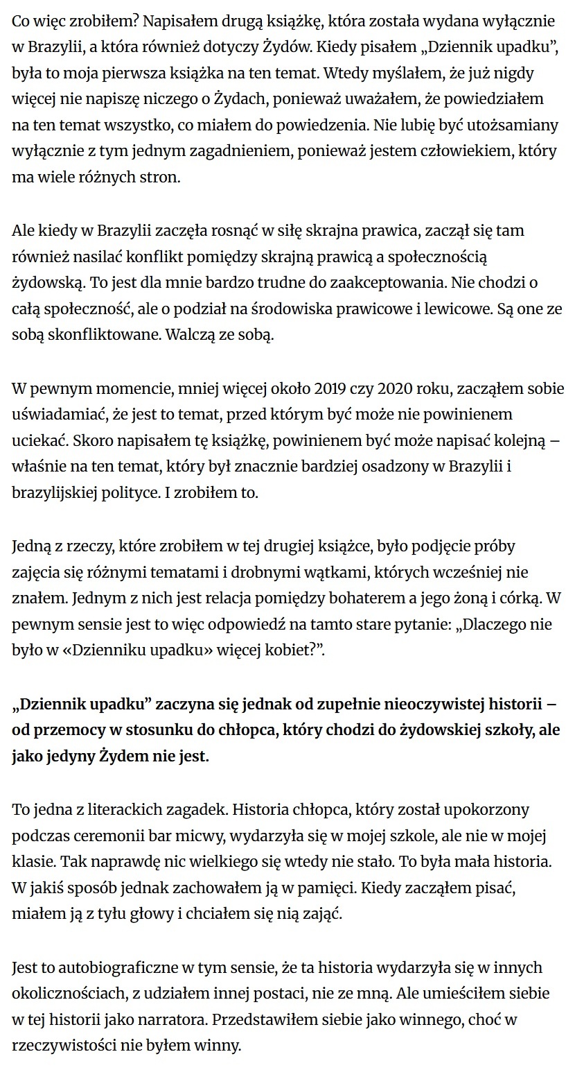 Rozmowa z Michelem Laubem, autorem „Dziennika upadku”, w „Kulturze Liberalnej” 5 5 laub