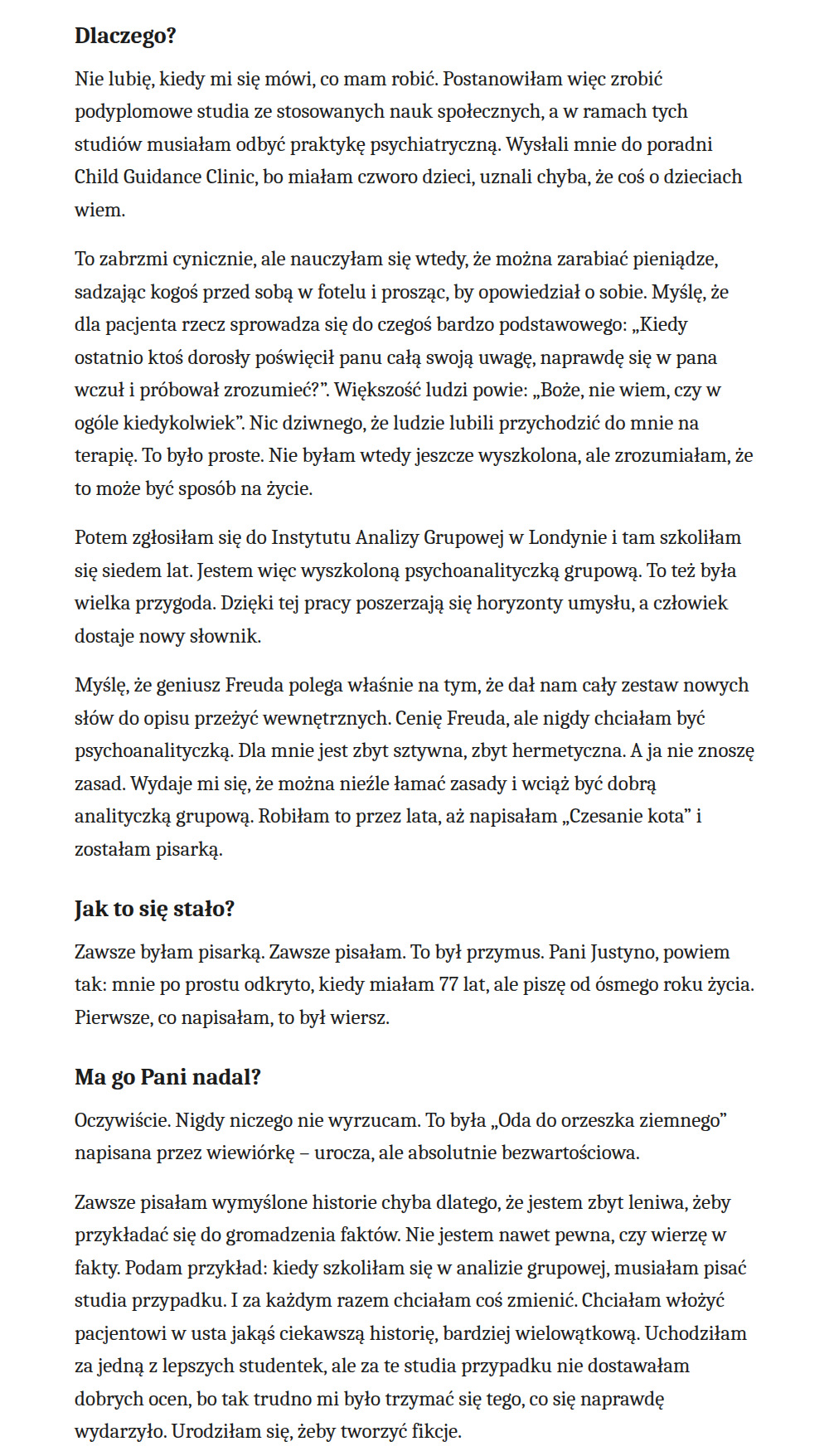 Rozmowa z Jane Campbell, autorką zbioru opowiadań „Czesanie kota”, w „Tygodniku Powszechnym” 7 wywiad jane campbell 06