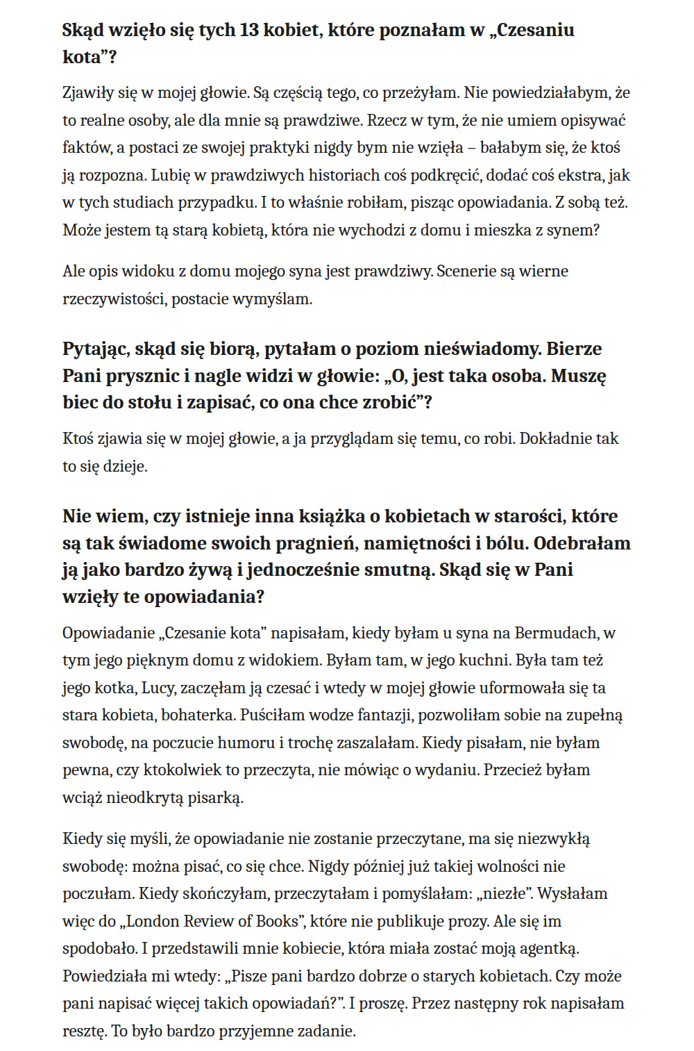 Rozmowa z Jane Campbell, autorką zbioru opowiadań „Czesanie kota”, w „Tygodniku Powszechnym” 8 wywiad jane campbell 07